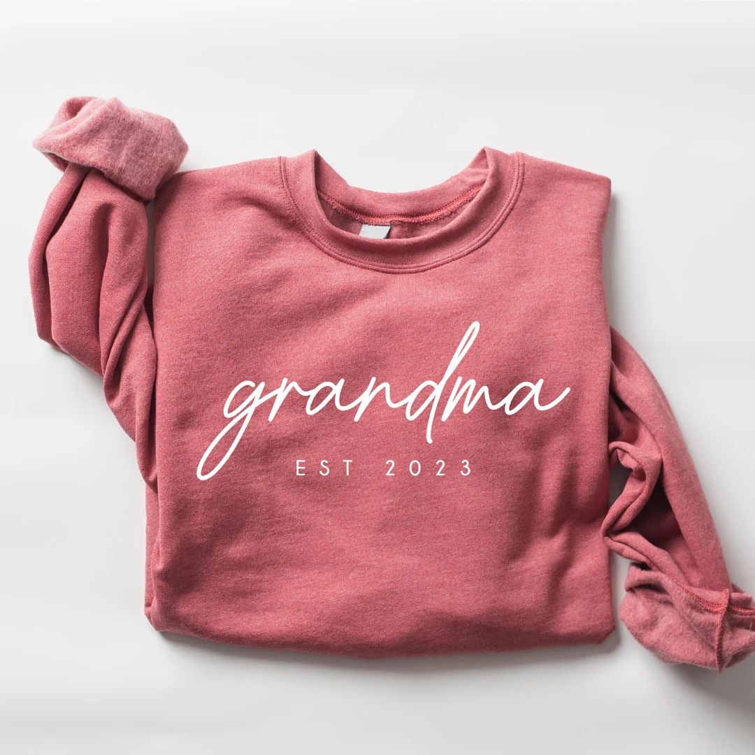 Personalized Grandma Est Sweatshirt Mothers Day Gift Gift - Etsy | Etsy (US)