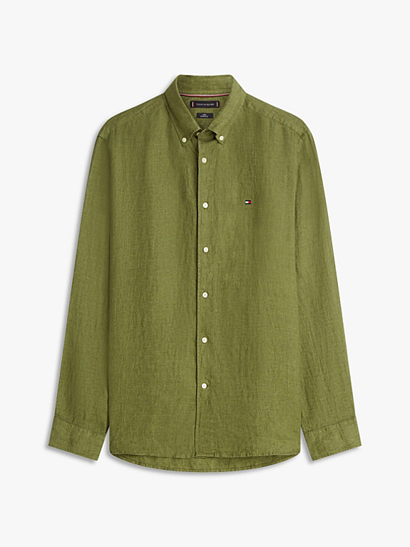 Regular Fit Hemd aus reinem, gewaschenem Leinen | Tommy Hilfiger (DE)