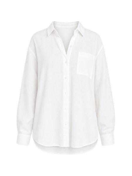 Linen-Blend Loose Button-Down Shirt | Old Navy (CA)