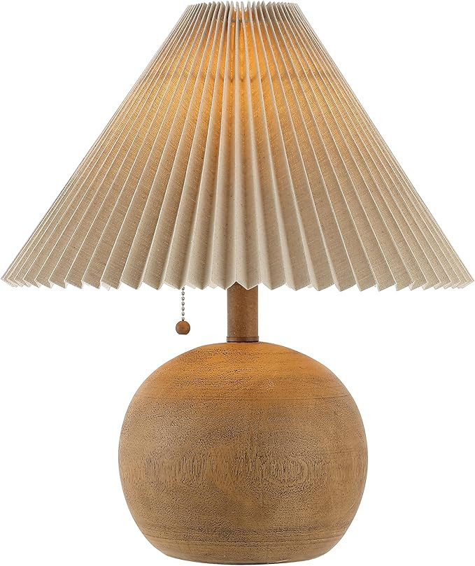 JONATHAN Y JYL1145A Aksel 17.25" Coastal Scandinavian Resin/Iron Sphere LED Table Lamp with Pleat... | Amazon (US)