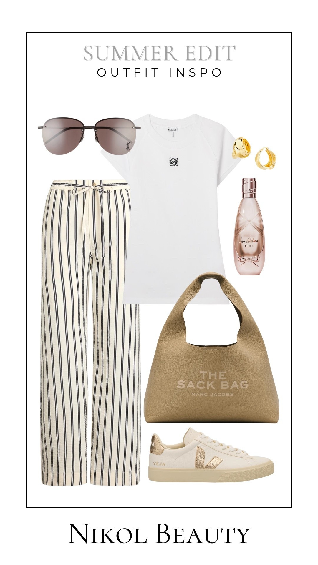 Because summer chic should feel easy. Stripes, sneakers, and soft neutrals—you can’t go wrong. 

summer outfit inspo, chic casual style, striped pants outfit, neutral summer look, everyday effortless style, minimal fashion, capsule wardrobe summer, sneakers and stripes, summer travel outfit

#LTKOver40 #LTKStyleTip #LTKItBag
