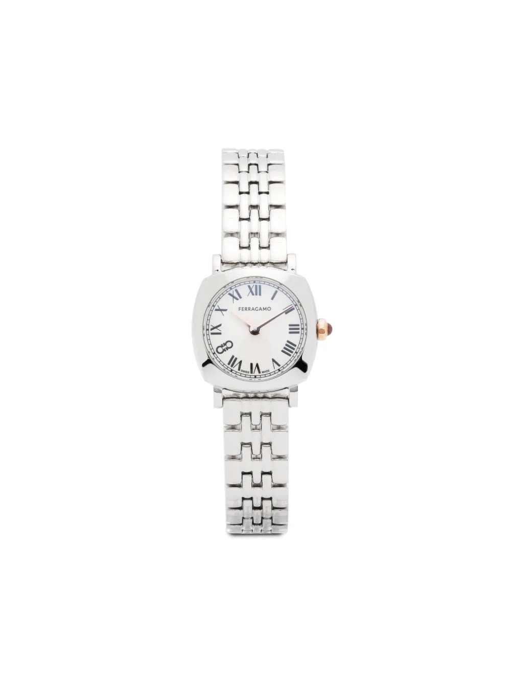 Ferragamo Soft Square Bracelet Watch | White | FARFETCH AU | Farfetch Global