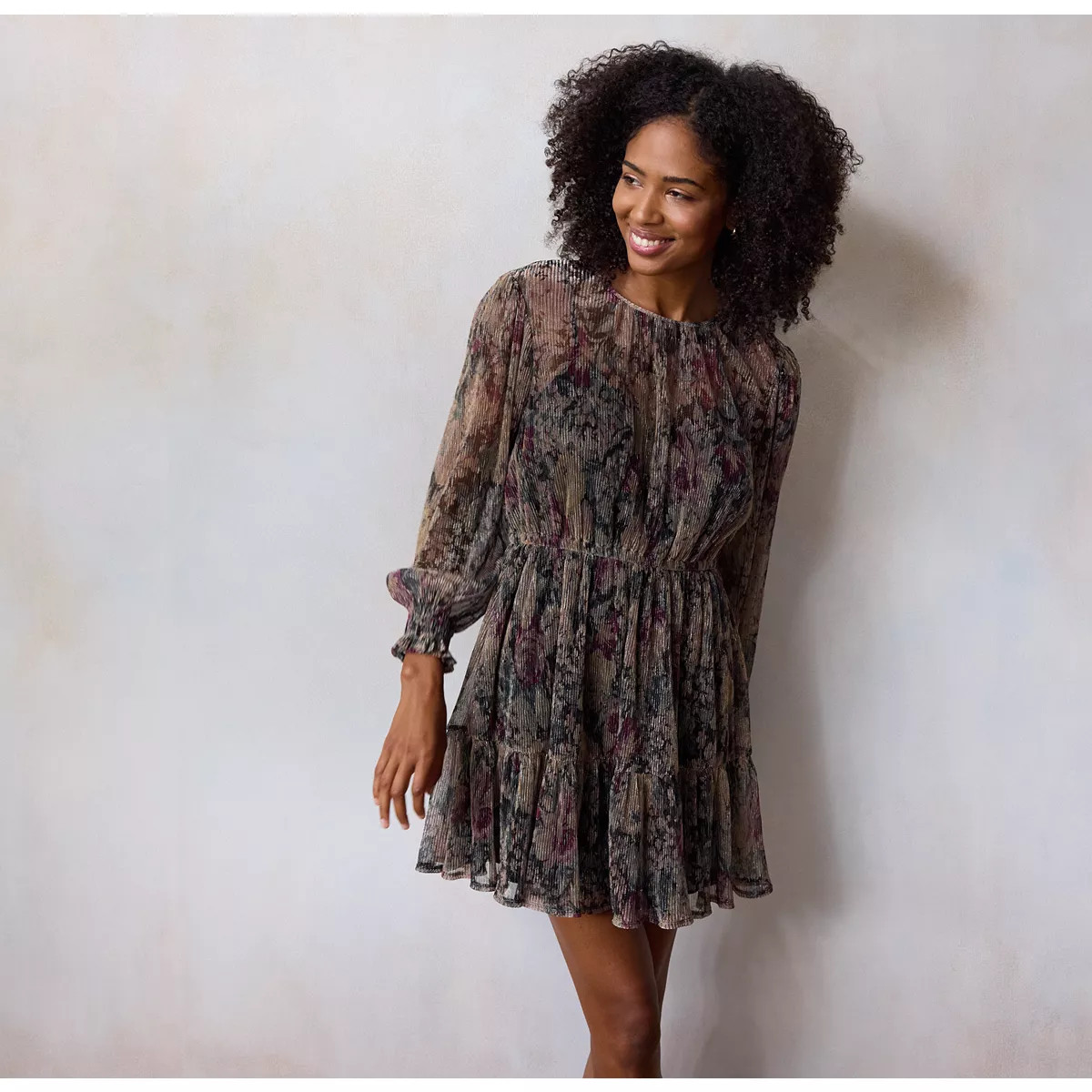 Women's LC Lauren Conrad Pleat Neck Mini Party Dress | Kohl's