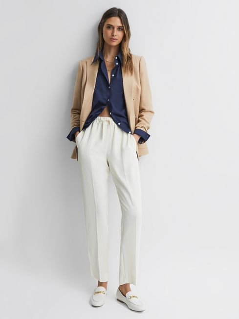 Hailey
                Tapered Pull On Trousers | Reiss UK