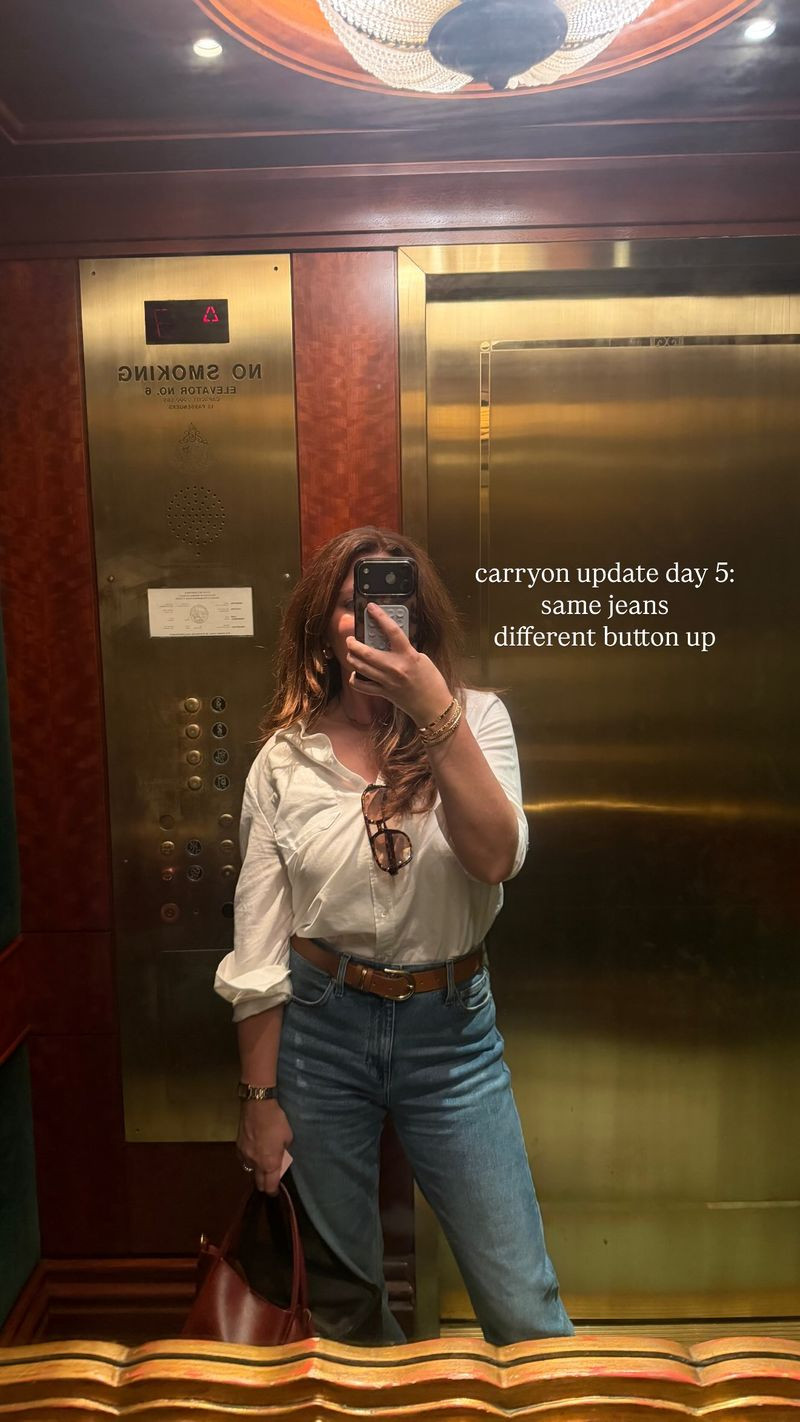 Carryon outfit updates! 

outfit l jeans l top l button down  

 #LTKootd