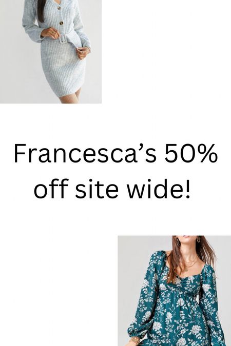 Francesca’s is having 50% off site wide! 

#LTKHoliday #LTKCyberweek #LTKGiftGuide