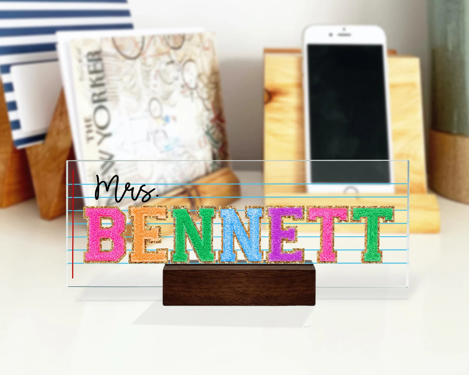 Personalized Acrylic Teacher Name Plate: Custom Classroom Decor | Etsy (US)