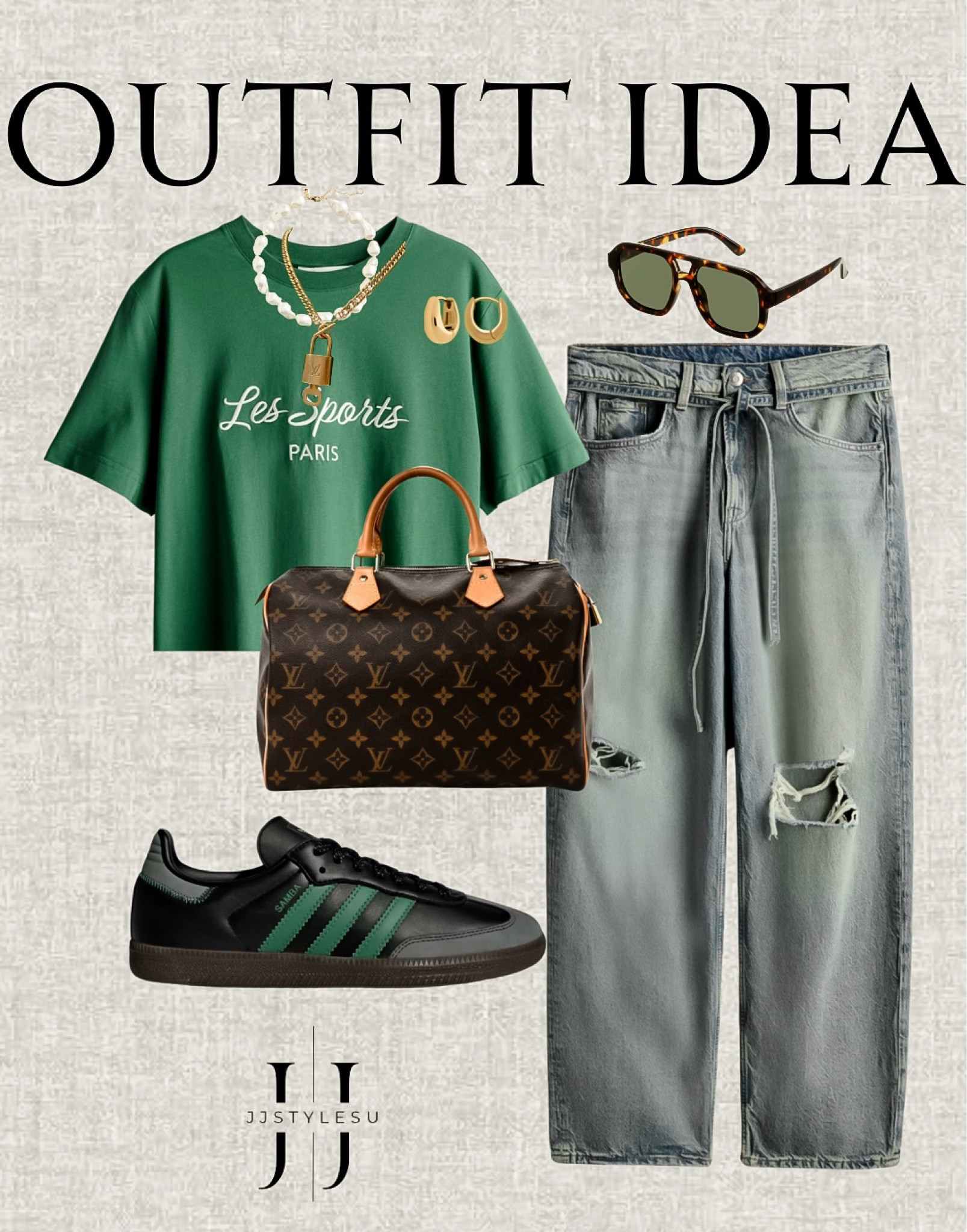 𝑂𝑢𝑡𝑓𝑖𝑡 𝐼𝑑𝑒𝑎
Tap the bell above for all your on trend finds♡

casual outfit, outfit idea, outfit Inspo, street style, H&M, baby jeans, sambas, Greek, Louis Vuitton, gold jewelry 

#LTKShoeCrush #LTKSummerSales #LTKSeasonal