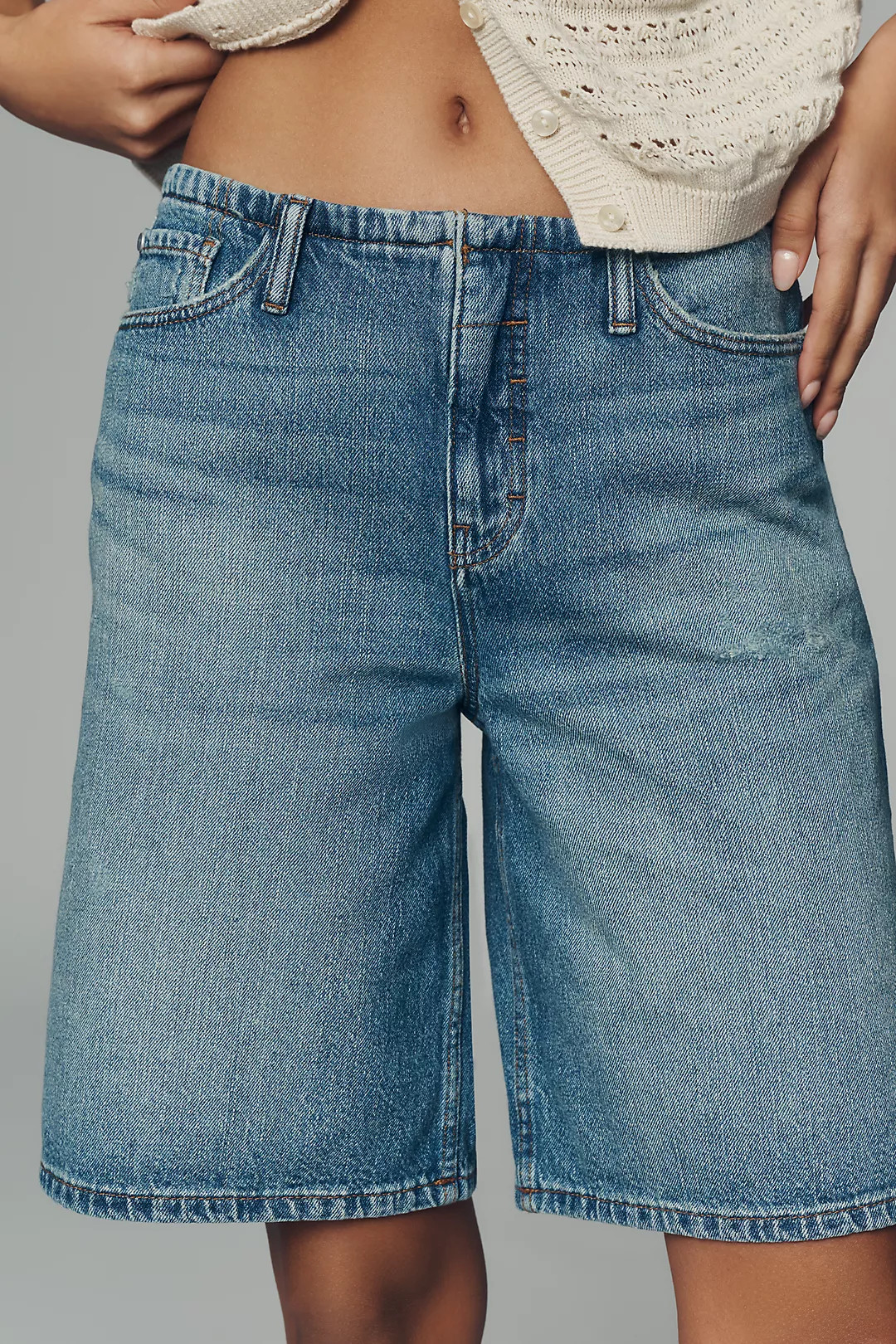 Pilcro Classic Denim Bermuda Shorts | Anthropologie (US)