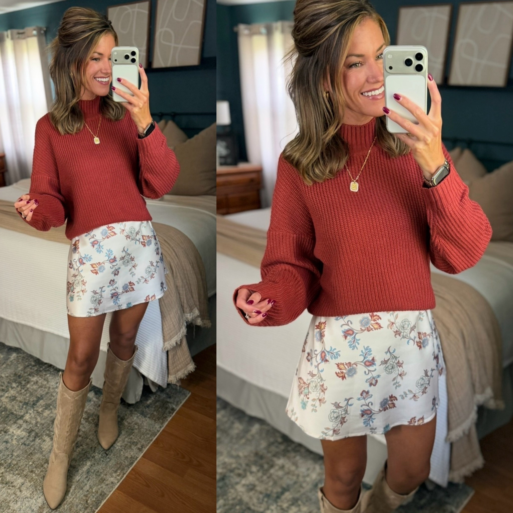 Lead contender for family photos. 
Wearing medium in sweater and skirt.

#LTKSeasonal #LTKOver40