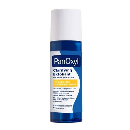 PanOxyl Clarifying Exfoliant, 2% Salicylic Acid, BHA Liquid Exfoliant for Acne Prone Skin, 4 fl oz | Walmart (US)
