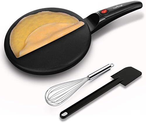 NutriChef Electric Griddle Crepe Maker - Pan Style Hot Plate Cooktop with ON/OFF Switch, Nonstick Co | Amazon (US)