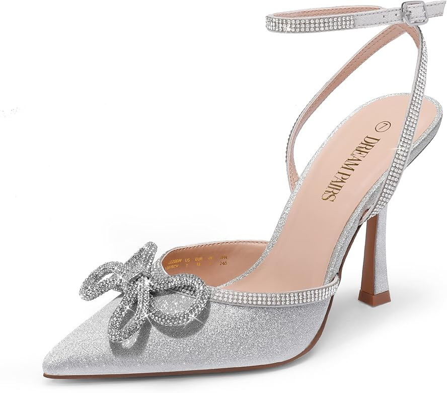 DREAM PAIRS Women's High Heels Destiny Closed Toe Strappy Heels Sexy Rhinestone Ankle Strap Pumps... | Amazon (CA)