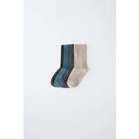 Zara - Five-Pack Of Long Plain Socks - Multicolored - 1-2 Years (20-22) - Kids | Zara US