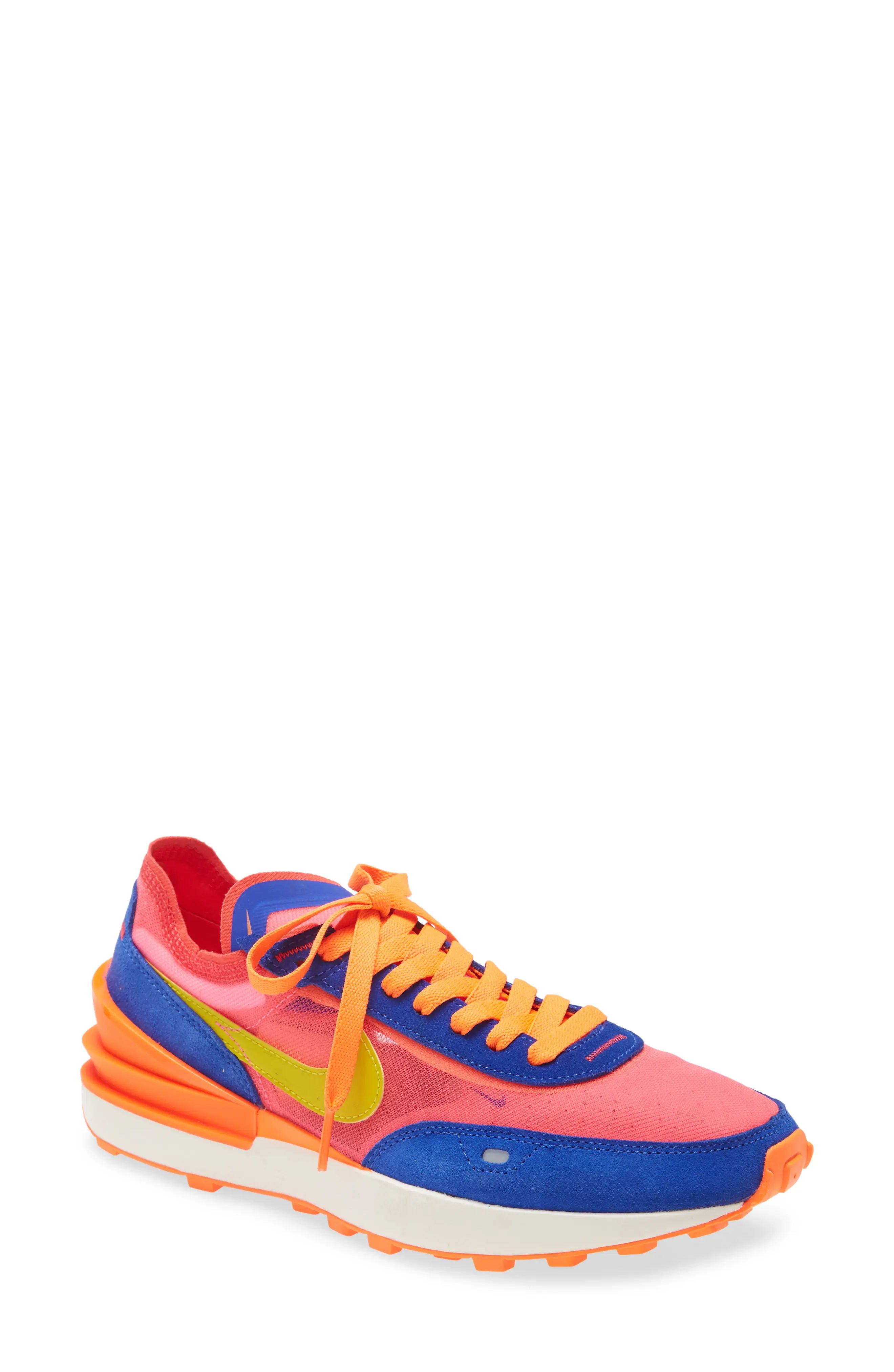Nike Waffle One Sneaker, Size 11.5 in Racer Blue/Citron/Hyper at Nordstrom | Nordstrom