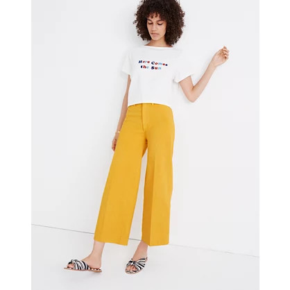 Emmett Wide-Leg Crop Pants in Greek Gold | Madewell