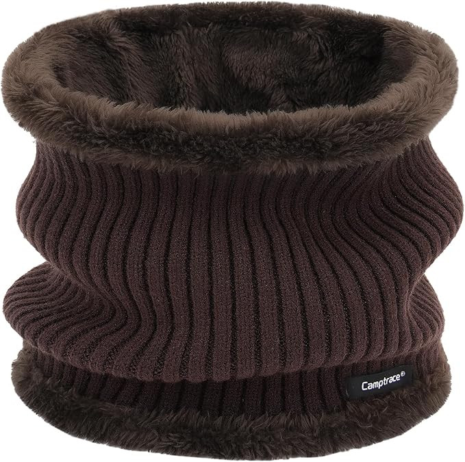 Winter Neck Warmer for Men Women Ski Neck Gaiter Scarf Thick Lined Windproof Scarves | Amazon (US)