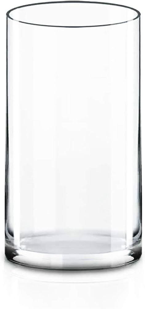 CYS Excel Glass Cylinder Vase (H:10" D:5") | Multiple Size Choices Glass Flower Vase Centerpieces... | Amazon (US)