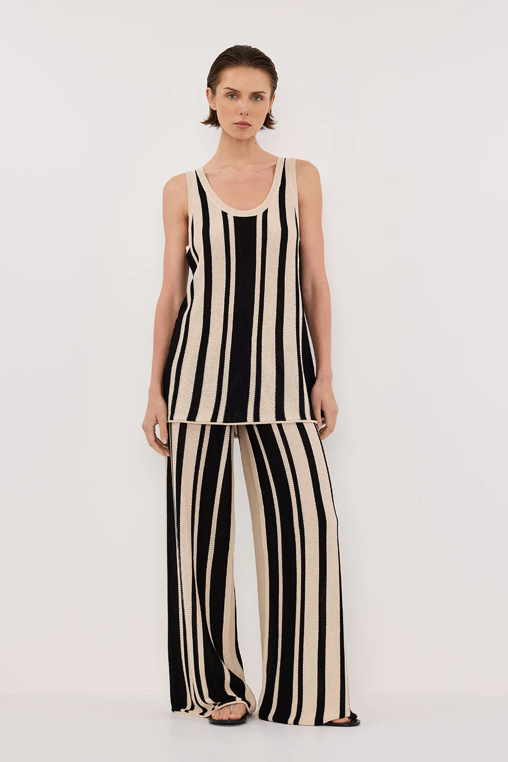DELPHI STRIPE LONGLINE KNIT TUNIC | DISSH