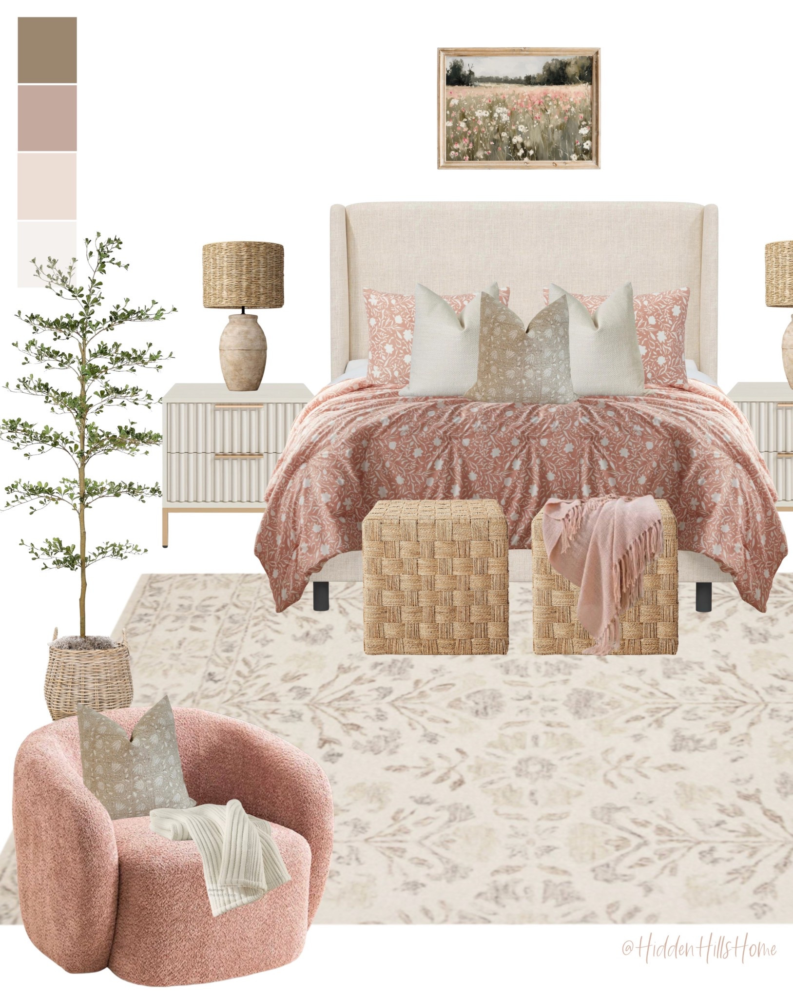 Girls bedroom decor mood board! girls room decor ideas, teen girls bedroom inspiration, affordable nightstands, home decor ideas, bedroom rug, bedding 

#LTKHome #LTKKids #LTKSaleAlert