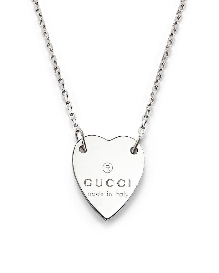 Sterling Silver Engraved Trademark Heart Necklace, 18" | Bloomingdale's (US)