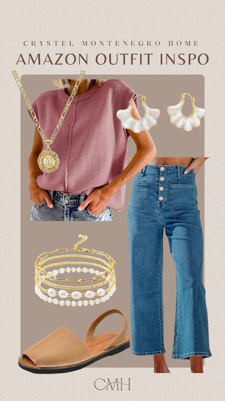Spring outfit. Jeans. Sandals. Summer outfit. Wardrobe staples.

#LTKSeasonal #LTKworkwear #LTKfindsunder50