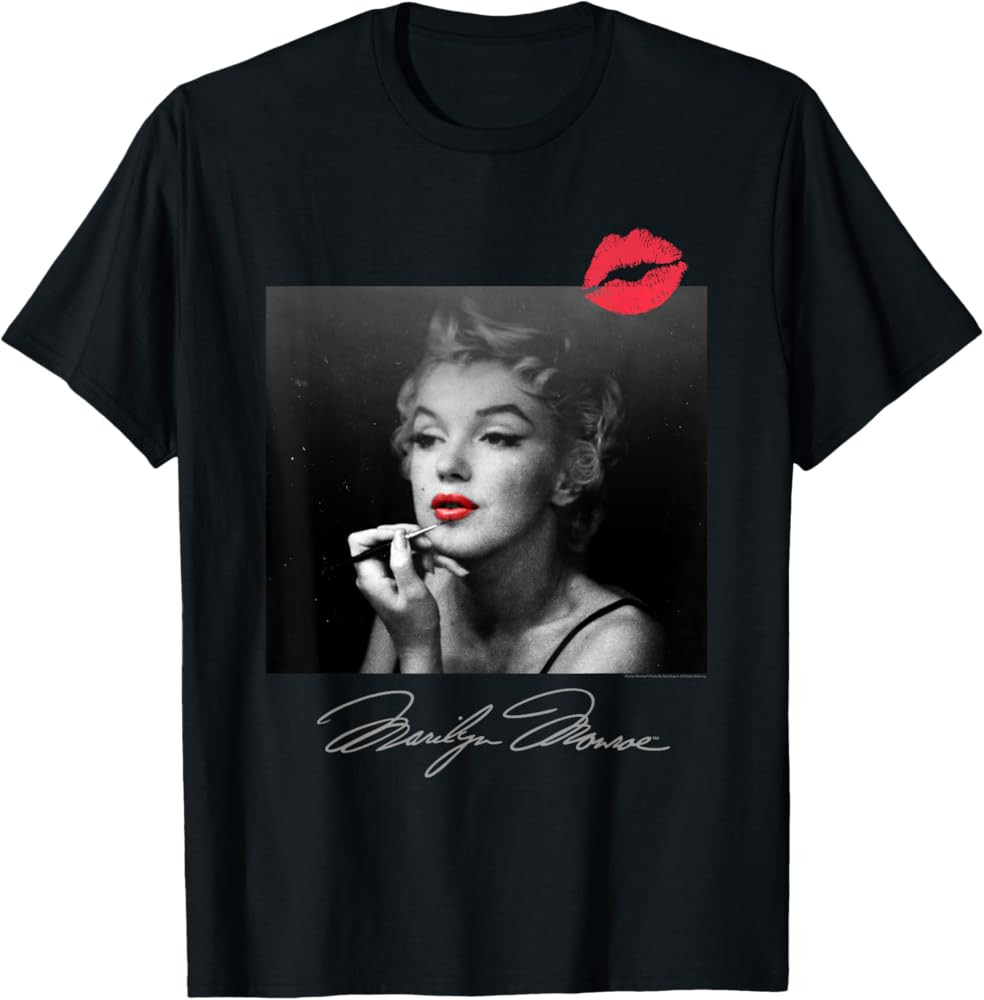 Marilyn Monroe Makeup Room Kiss T-Shirt | Amazon (US)