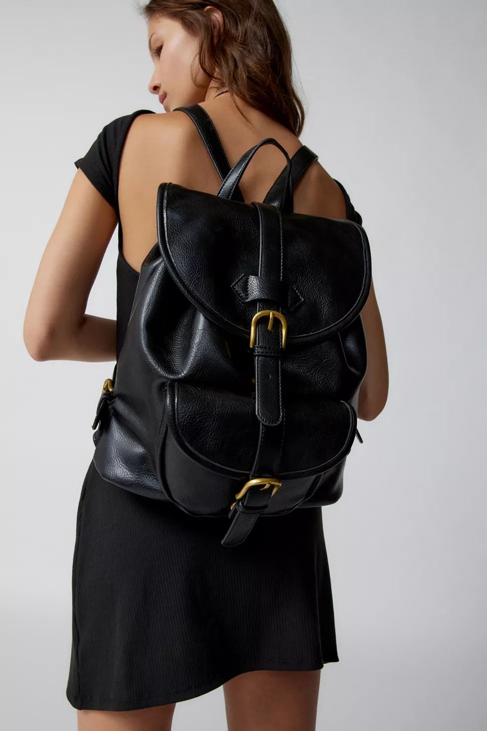 UO Indie Faux Leather Backpack | Urban Outfitters (US and RoW)