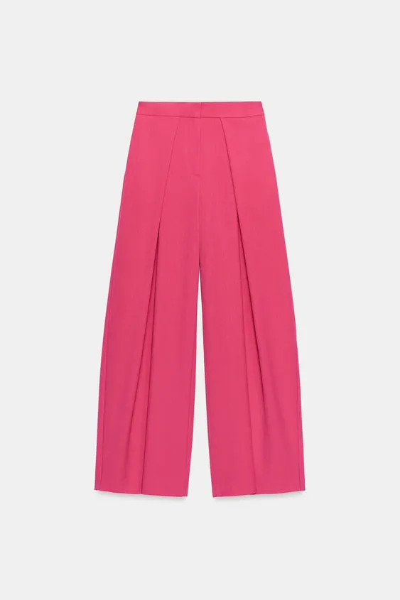 WIDE LEG PLEATED PANTS | Zara US