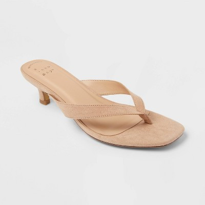 Women’s Iona Heels with Memory Foam Insole - A New Day™ Tan 9.5 | Target