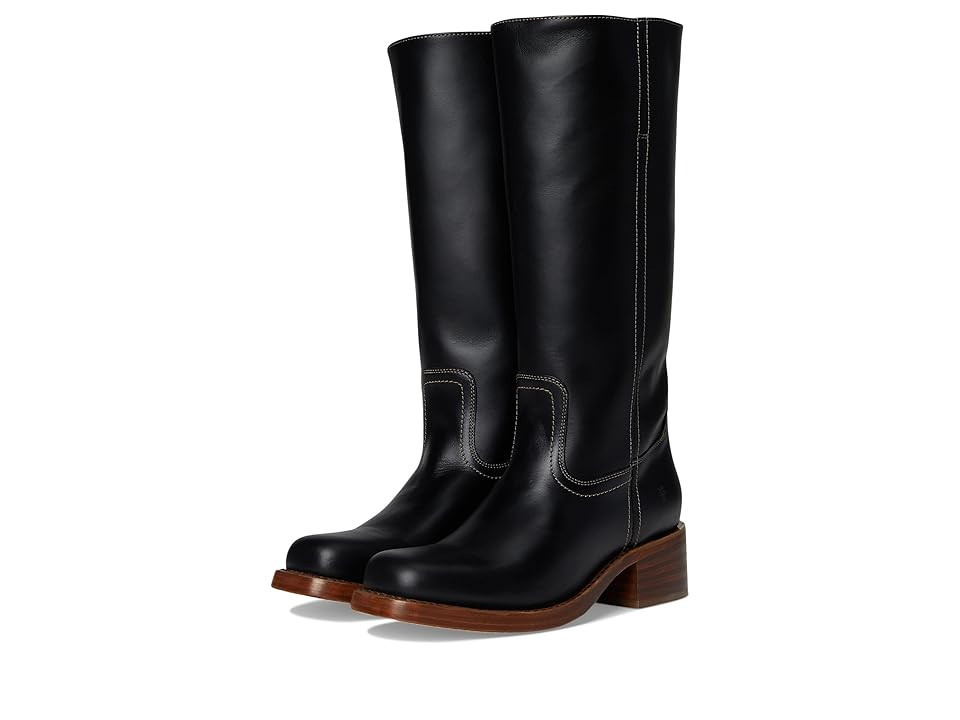 Frye Campus 14L Cowboy Women's Boots Black 1: 7.5 B - Medium, Leather | Zappos.com