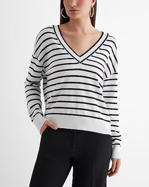 Reversible Striped Silky Soft Sweater | Express