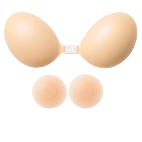 ANASH Sticky Bra, Stick on Bra for Women with 2 Nipple Covers, Women Silicone Strapless for Partywear,Weddings, Ideal for Off Shoulder (UK, Cup & Band, B, 1, Skin) | Amazon (UK)