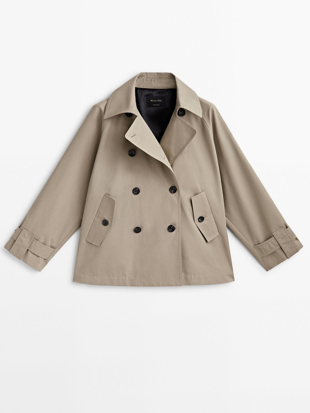 Short trench coat with back pleat | Massimo Dutti DE