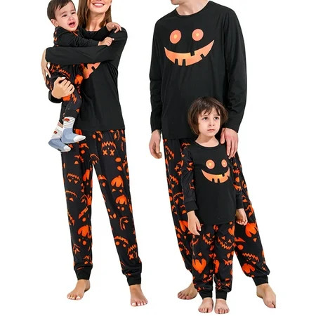 FOCUSNORM Holiday Halloween Pajamas Family Matching Pjs Set Xmas Jammies for Couples Youth | Walmart (US)