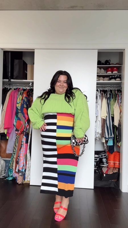Colorful color blocking outfit size 20 5’2 
Dress from Eloquii size 18/20
Top from Target (old) size 2X 
Wide fit pink heels from Lane Bryant 


#LTKPlusSize #LTKStyleTip #LTKMidsize