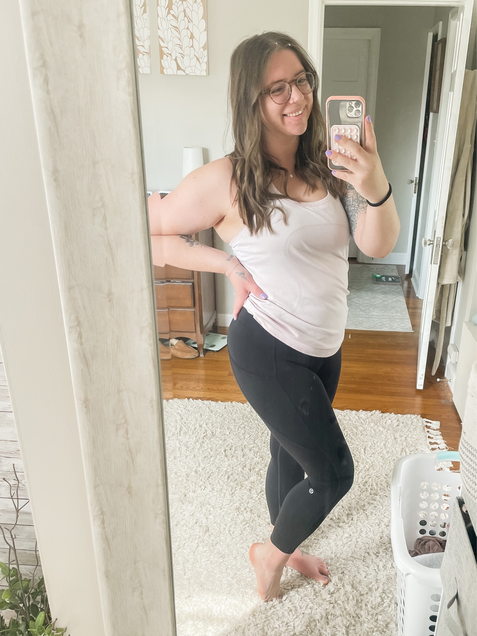 todays SAHM outfit - one of my favorite leggings and tops from lululemon! size 6 leggings and size 10 top. didn’t see this light pink colorway still available but they have other pretty options! 

#LTKfamily #LTKFind #LTKfit