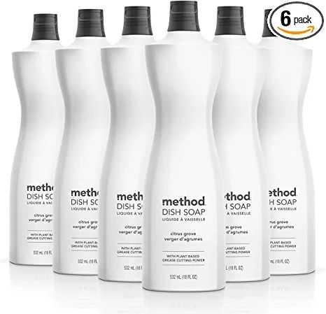 Method Dish Soap, Citrus Grove, 18 Ounce, 6 pack, Packaging May Vary | Amazon (US)
