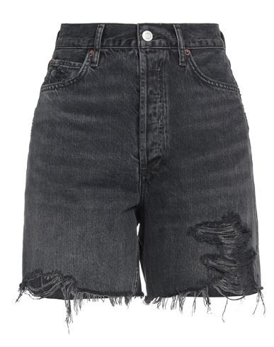Agolde Woman Denim shorts Black Size 26 Organic cotton | YOOX (US)