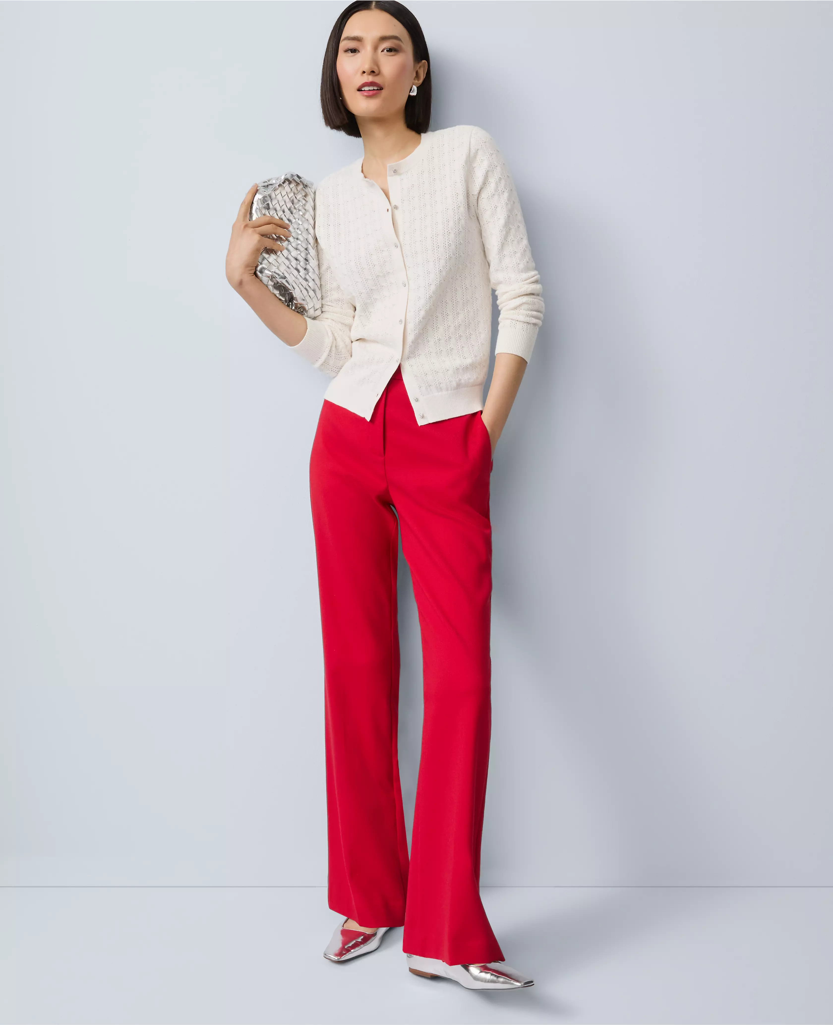 The Slim Flare Trouser in Bi-Stretch | Ann Taylor
