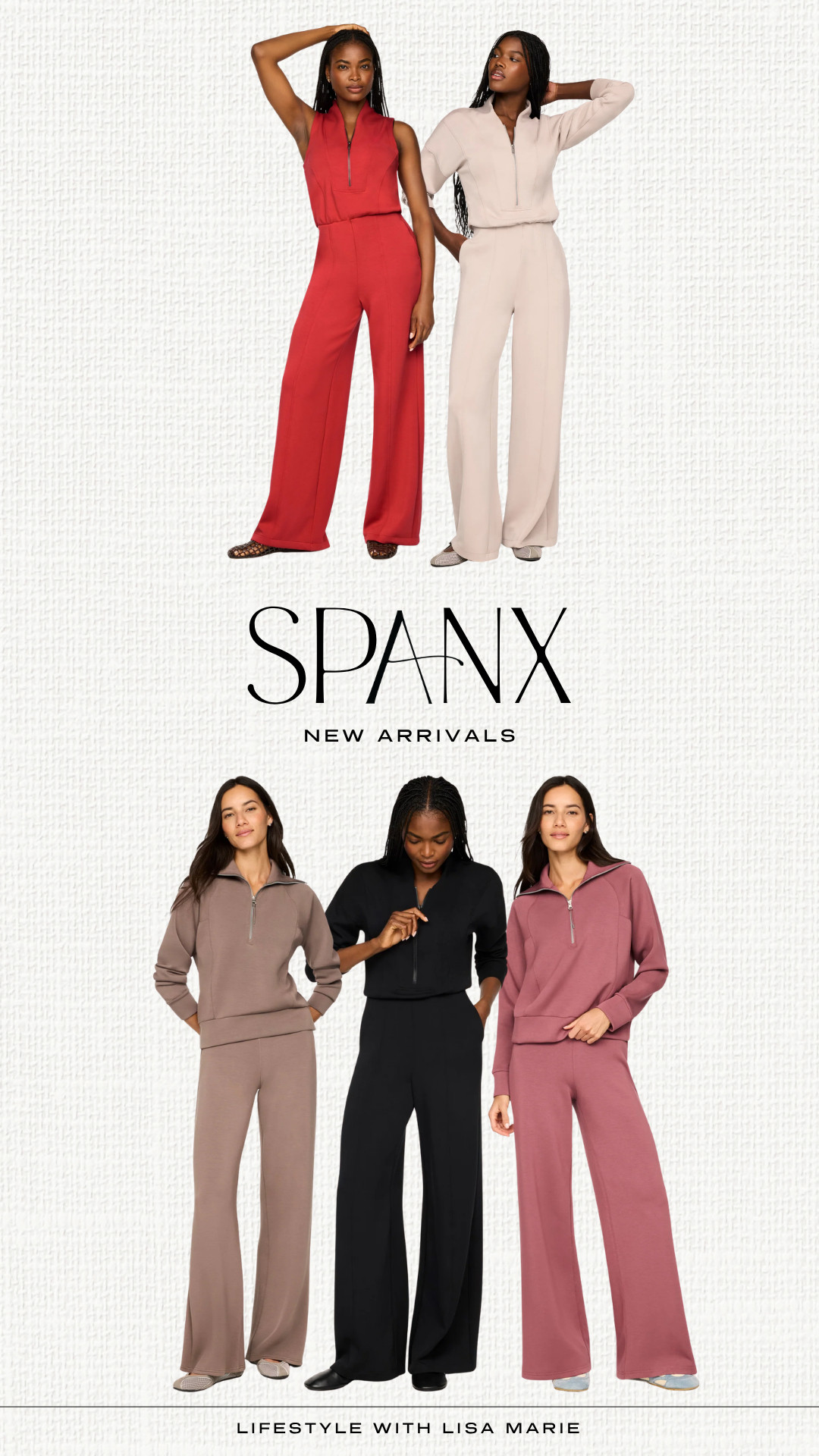 New fall arrivals from SPANX in their AirEssentials collection! Luxe loungewear. Comfortable travel outfits. Two piece matching pant sets. Half zip jackets and sweatshirts. Lounge jumpsuits. Elevated loungewear. Matching sets for fall and winter. 

 #LTKActive #LTKPetite #LTKTravel