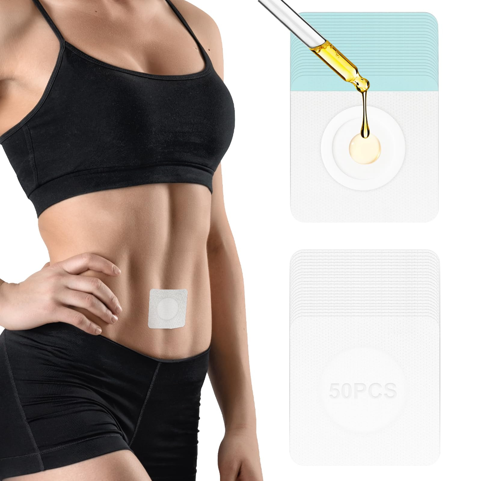 50 PCS Empty Disposable Castor Oil Patches, Upgraded Leak-Proof Self-Adhesive Castor Oil Belly Bu... | Amazon (US)