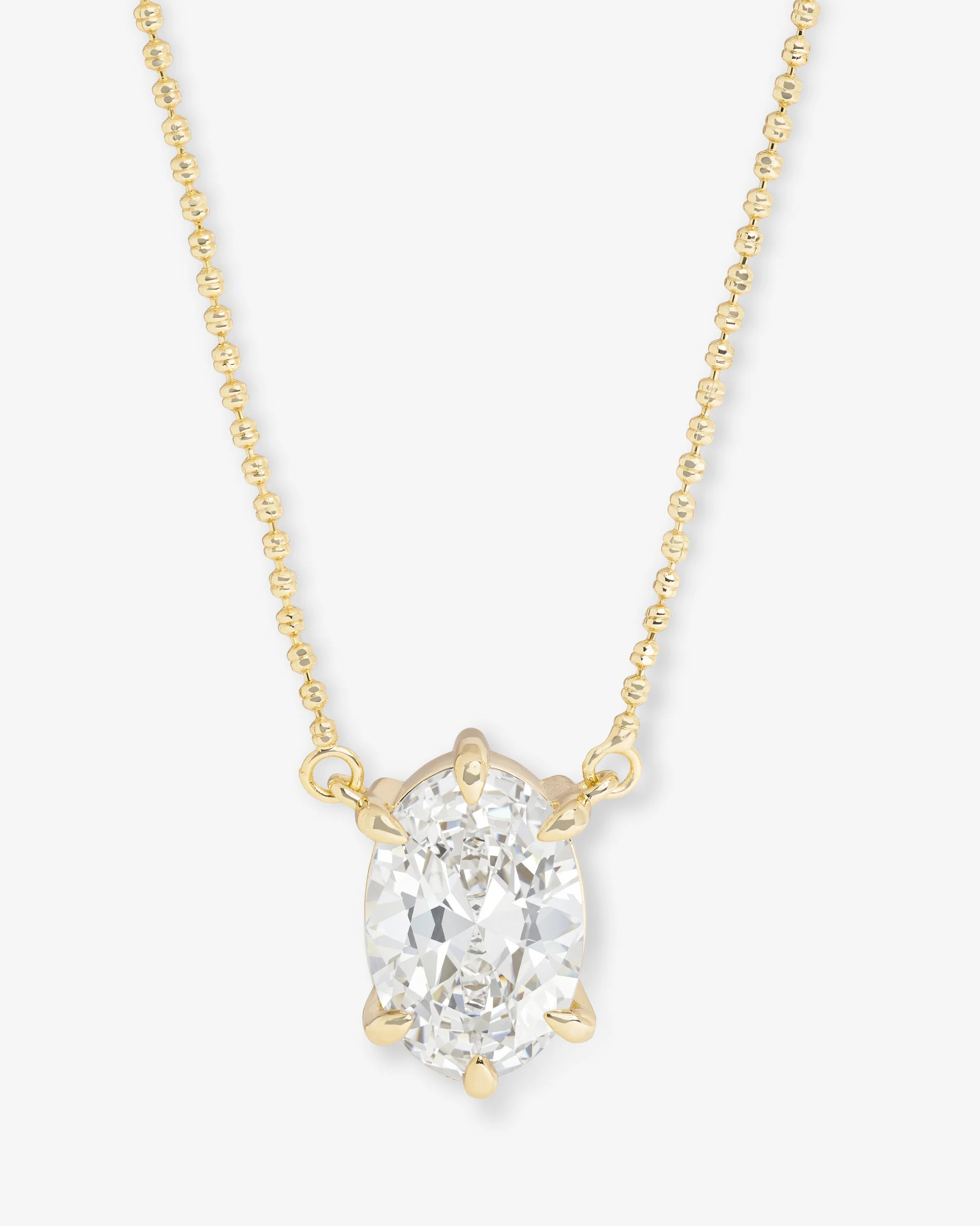 She's On Point Necklace - Gold|White Diamondettes | Melinda Maria Jewelry