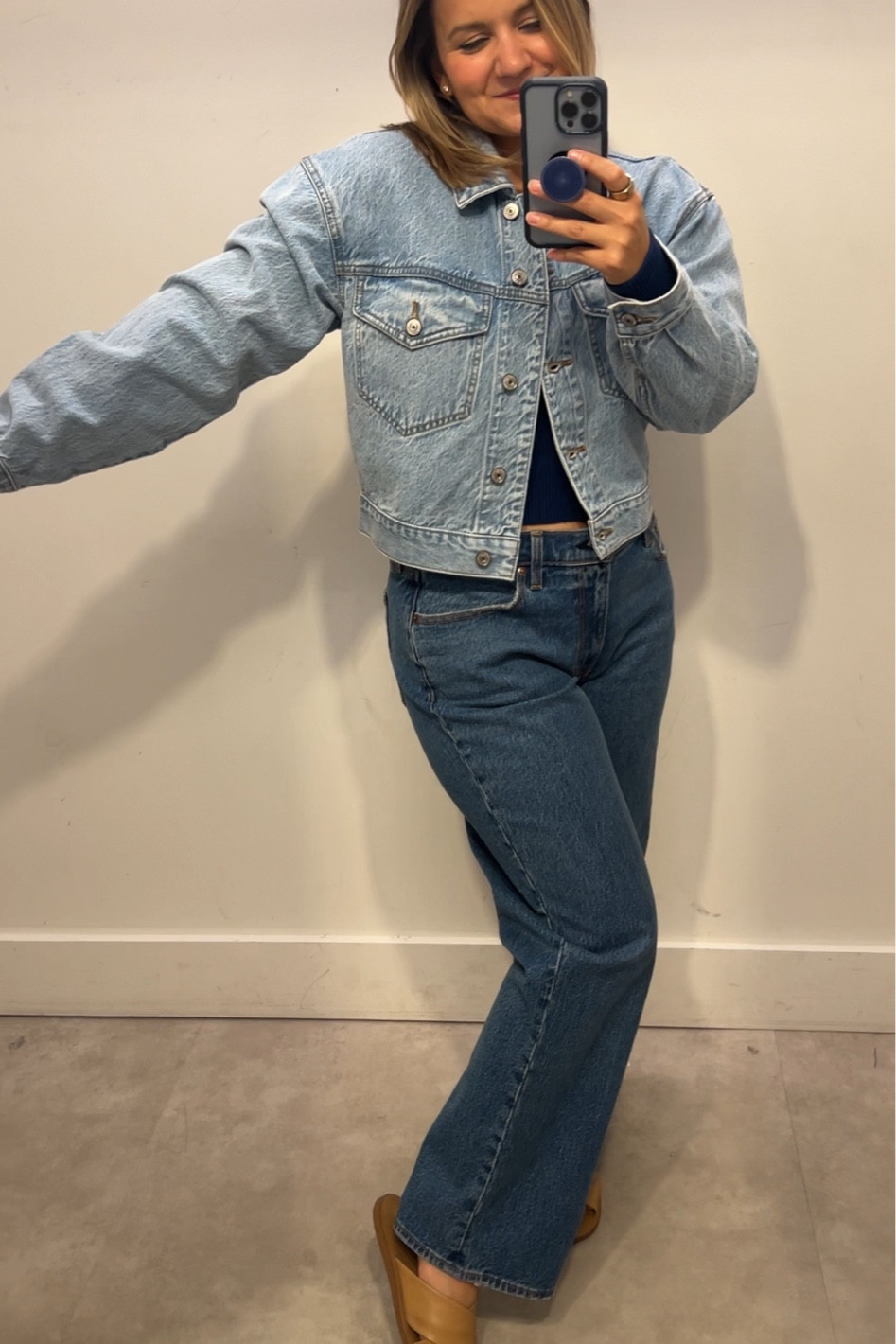 90s trends are back and 15% off! Cropped jacket and sweater run true to size. Jeans run a little baggy and low rise but not crazy low. I’m in a 28 short here but would order a 27 short.

#LTKSale #LTKsalealert #LTKunder100