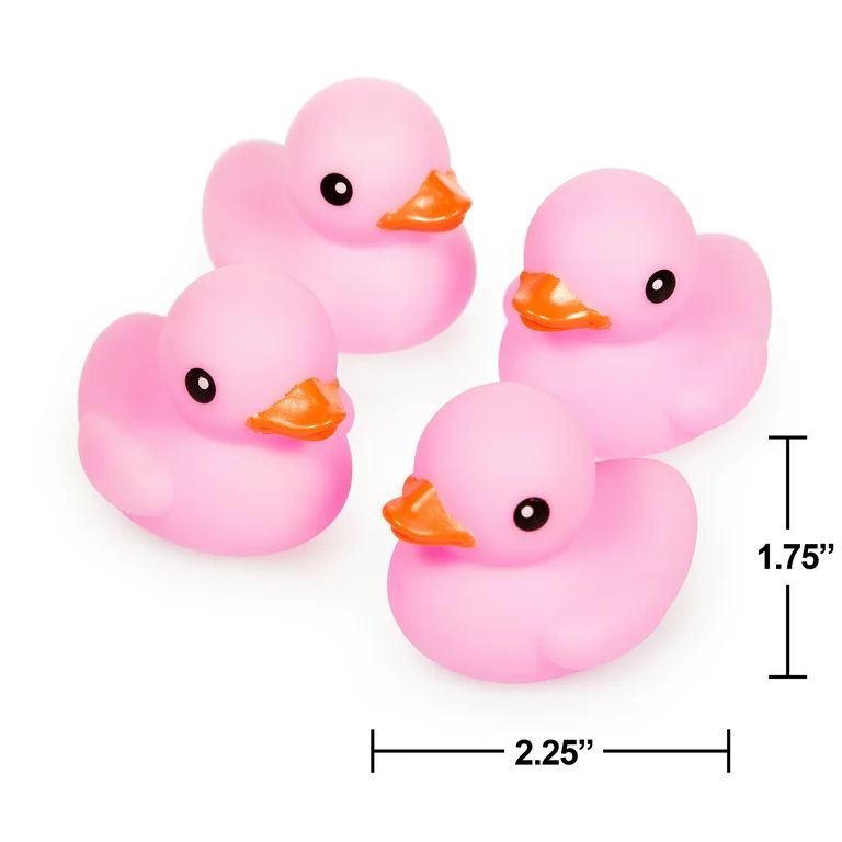 Way to Celebrate Pink Rubber Duck Baby Shower Party Favors 4 Pack | Walmart (US)