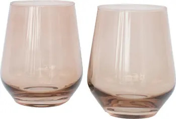 Estelle Colored Glass Set of 2 Stemless Wineglasses | Nordstrom | Nordstrom