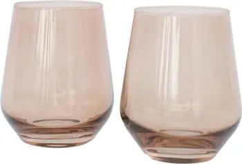 Estelle Colored Glass Set of 2 Stemless Wineglasses | Nordstrom | Nordstrom