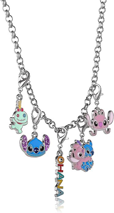 SALLY ROSE Stitch Necklace for Women with 5 Interchangeable Lilo and Stitch Charms, 18"+3" Fashio... | Amazon (US)