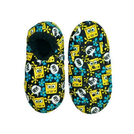 SpongeBob SquarePants Men s Fuzzy Babba Slipper Socks 1-Pack Sizes M/L & L/XL | Walmart (US)