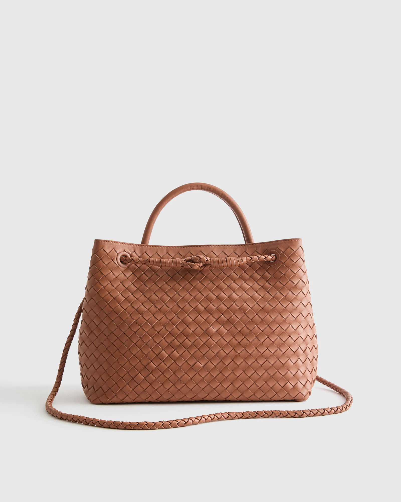 Italian Leather Handwoven Satchel | Quince